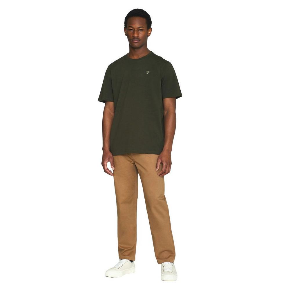 Knowledge Cotton Men's Loke Badge T-Shirt - Green