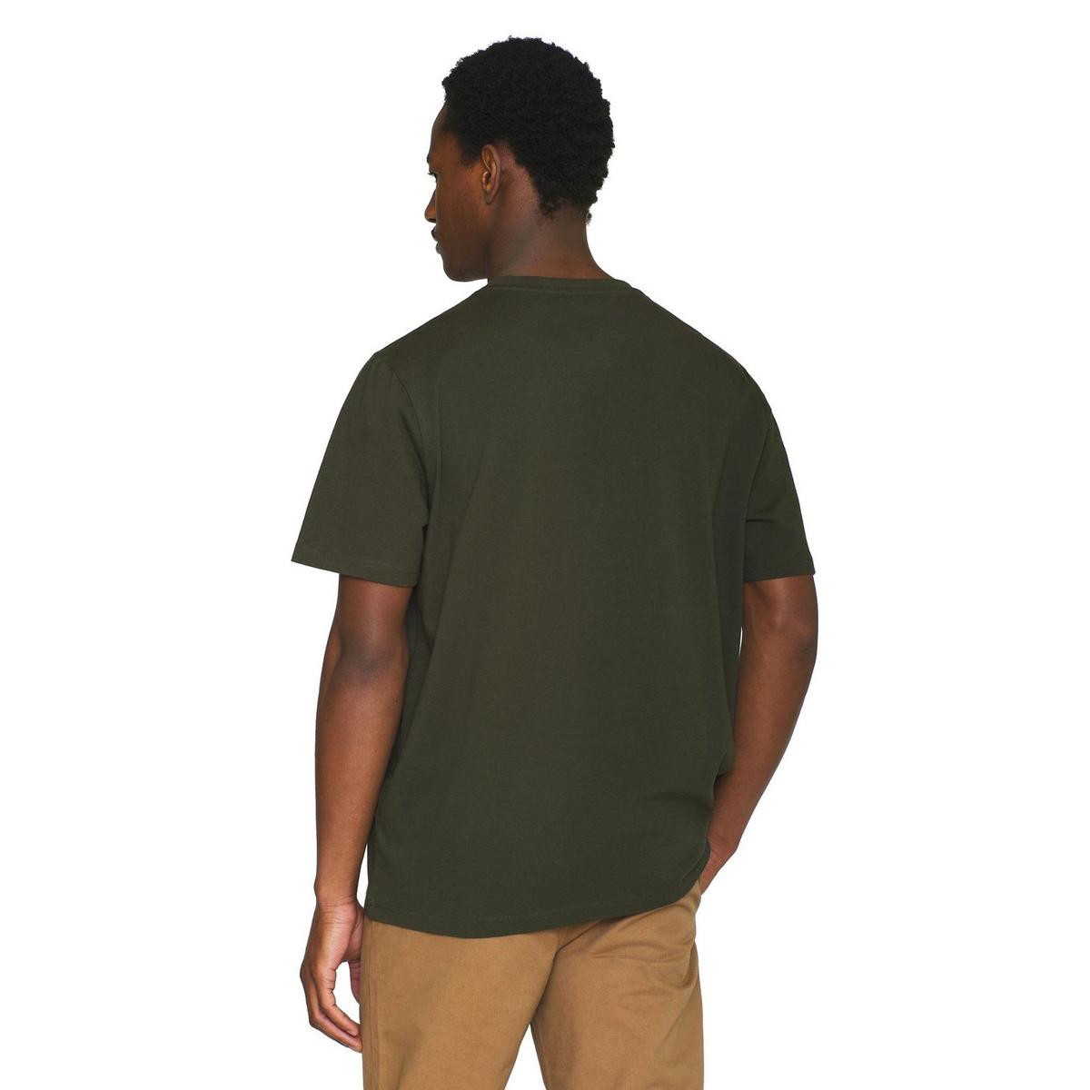 Knowledge Cotton Men's Loke Badge T-Shirt - Green