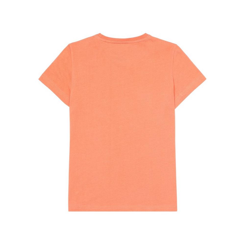 Knowledge Cotton Women's Basic Badge T-Shirt - Orange