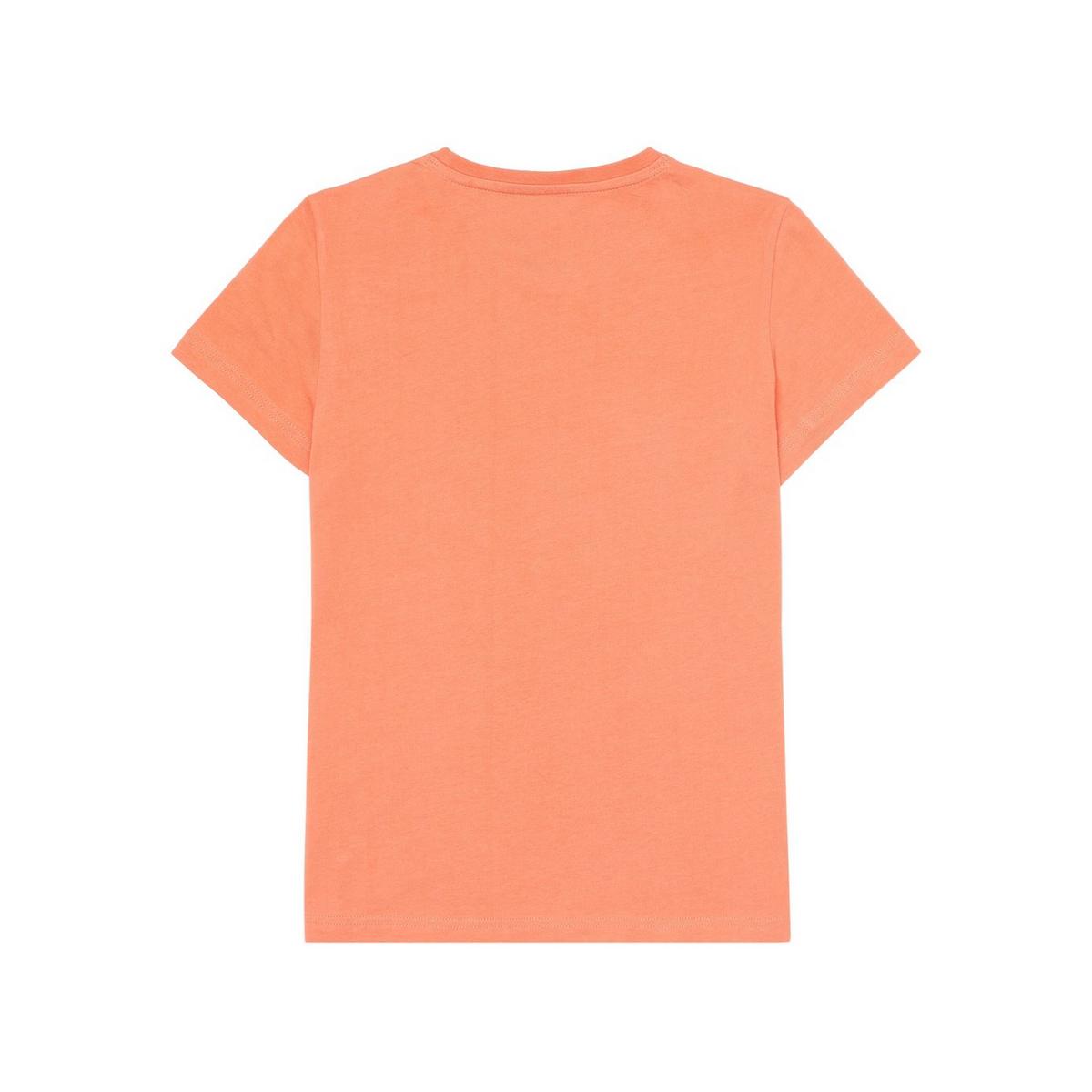 Knowledge Cotton Women's Basic Badge T-Shirt - Orange