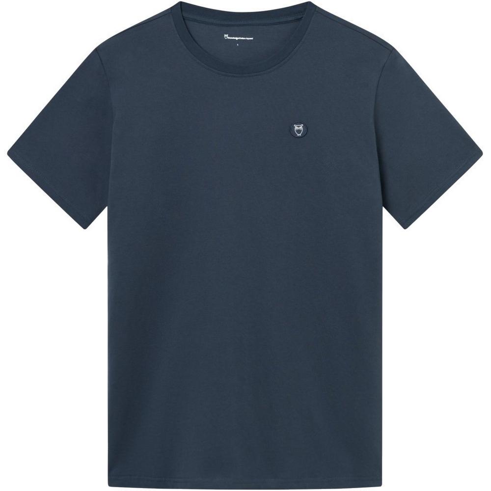 Knowledge Cotton Men's Loke Badge T-Shirt - Navy
