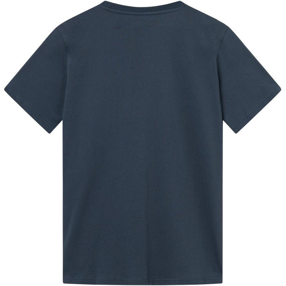 Knowledge Cotton Men's Loke Badge T-Shirt - Navy