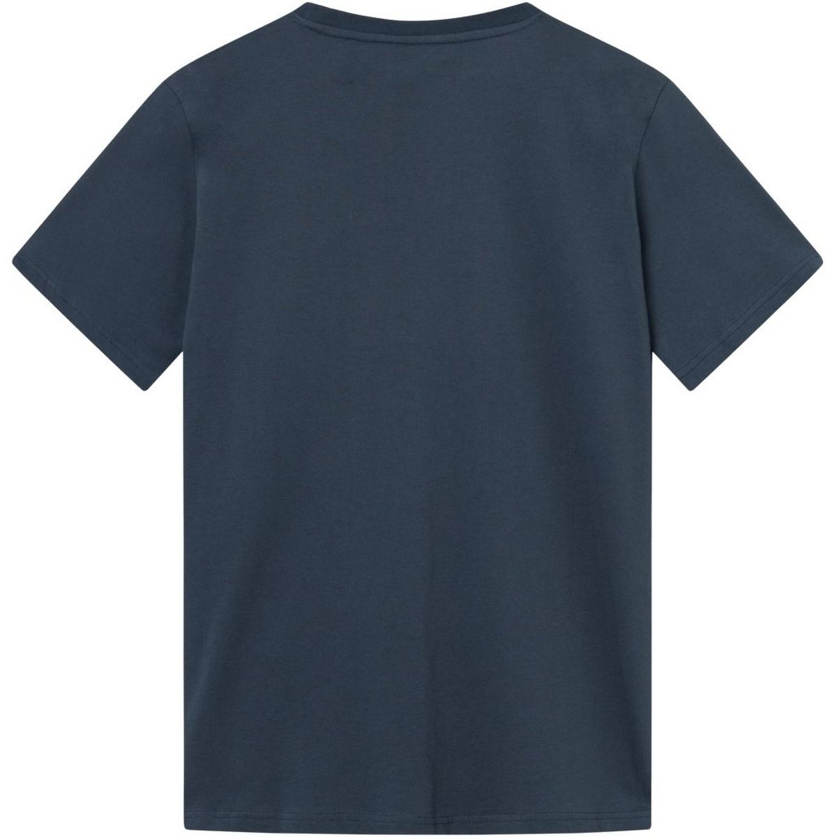 Knowledge Cotton Men's Loke Badge T-Shirt - Navy