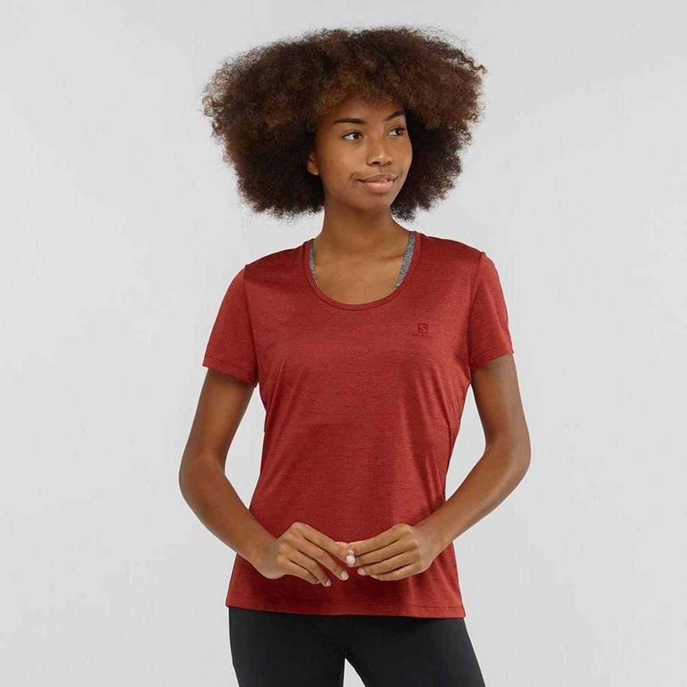 Salomon Women's Salomon Agile SS T-Shirt - Red