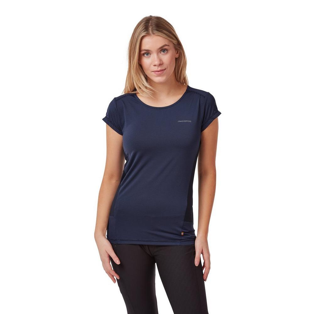 Craghoppers Women's Atmos Short Sleeve T-Shirt - Blue Navy