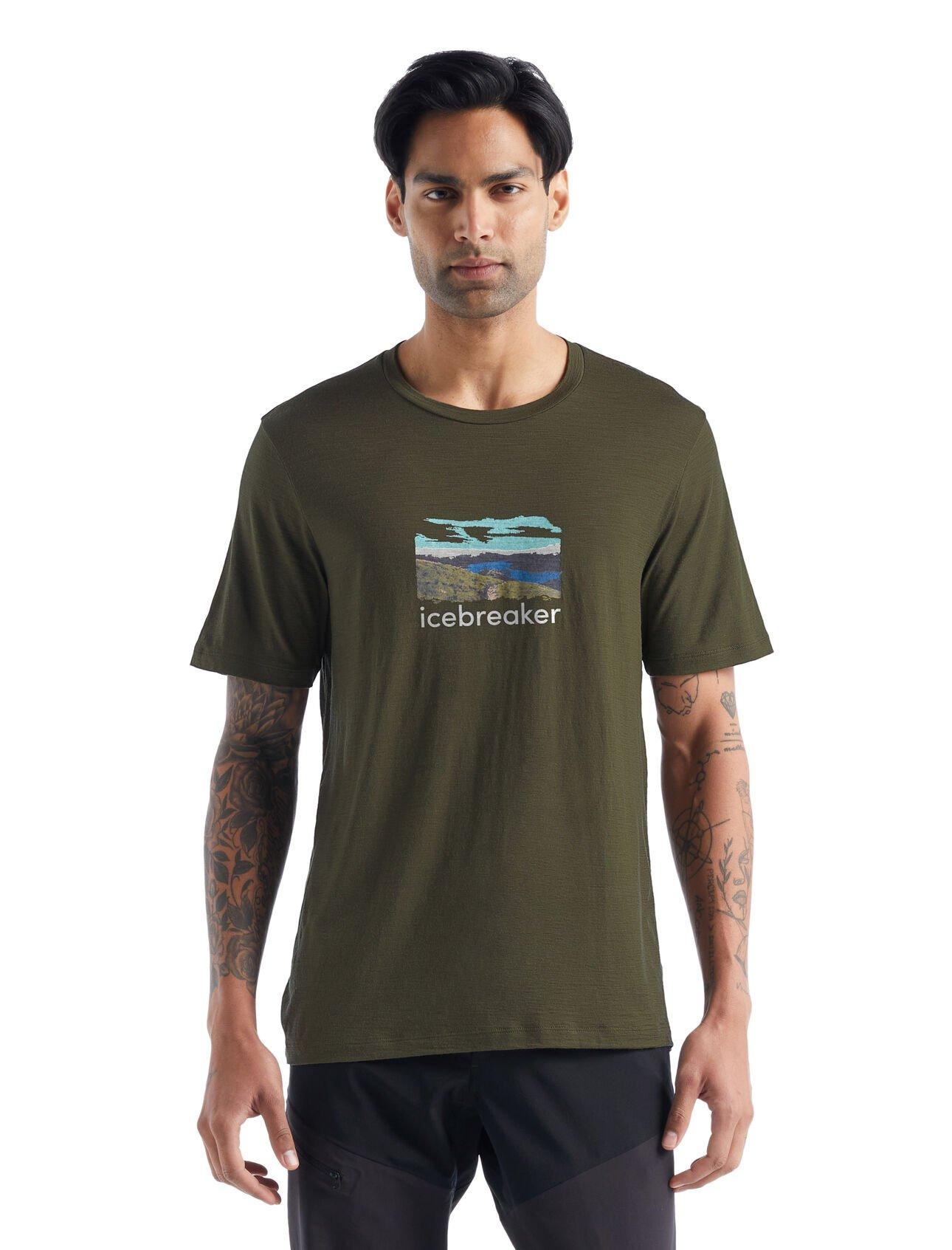 Men's Icebreaker Tech II Short Sleeve Tee Trailhead | Merino T-Shirts ...