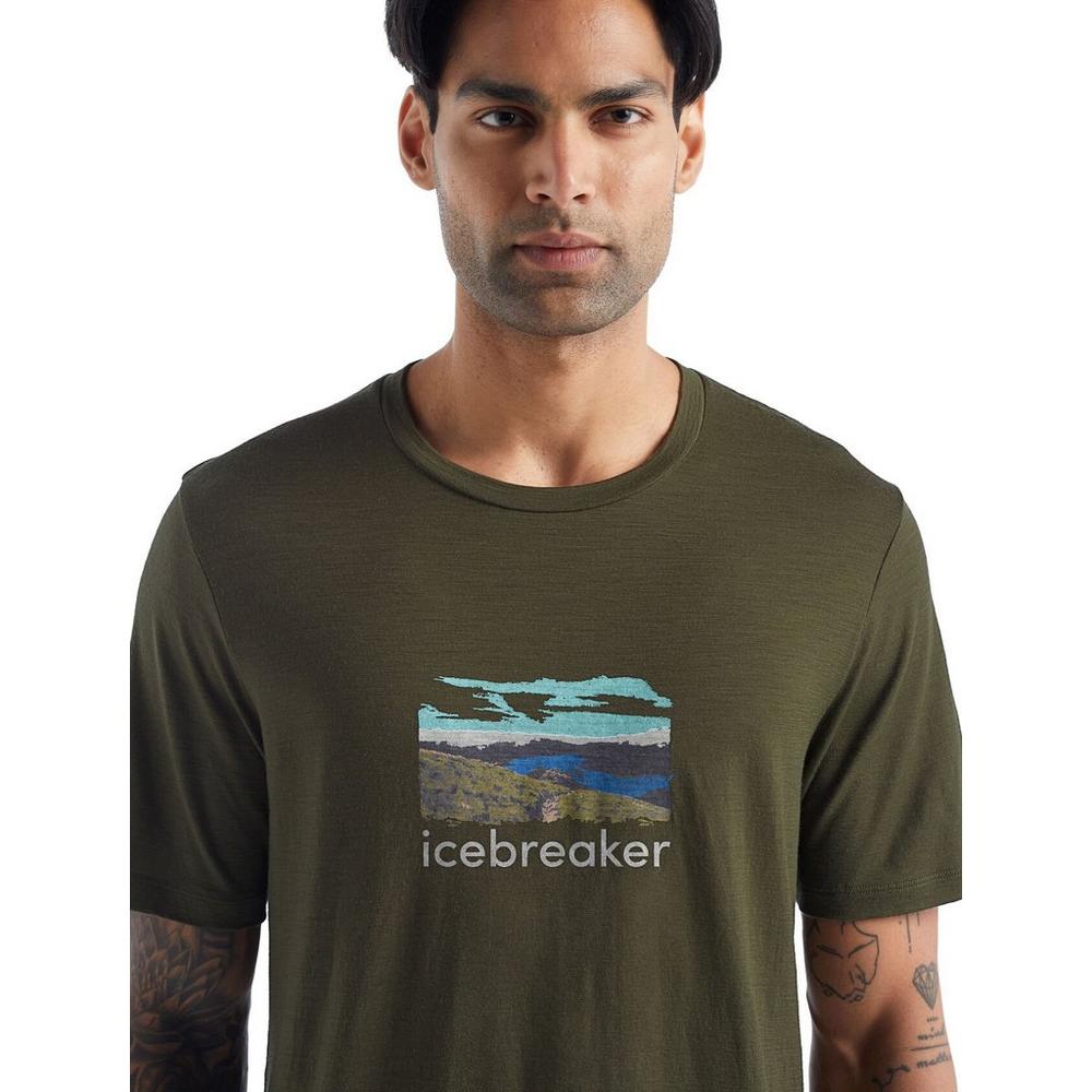 Icebreaker Men's Tech II Short Sleeve Tee Trailhead - Green