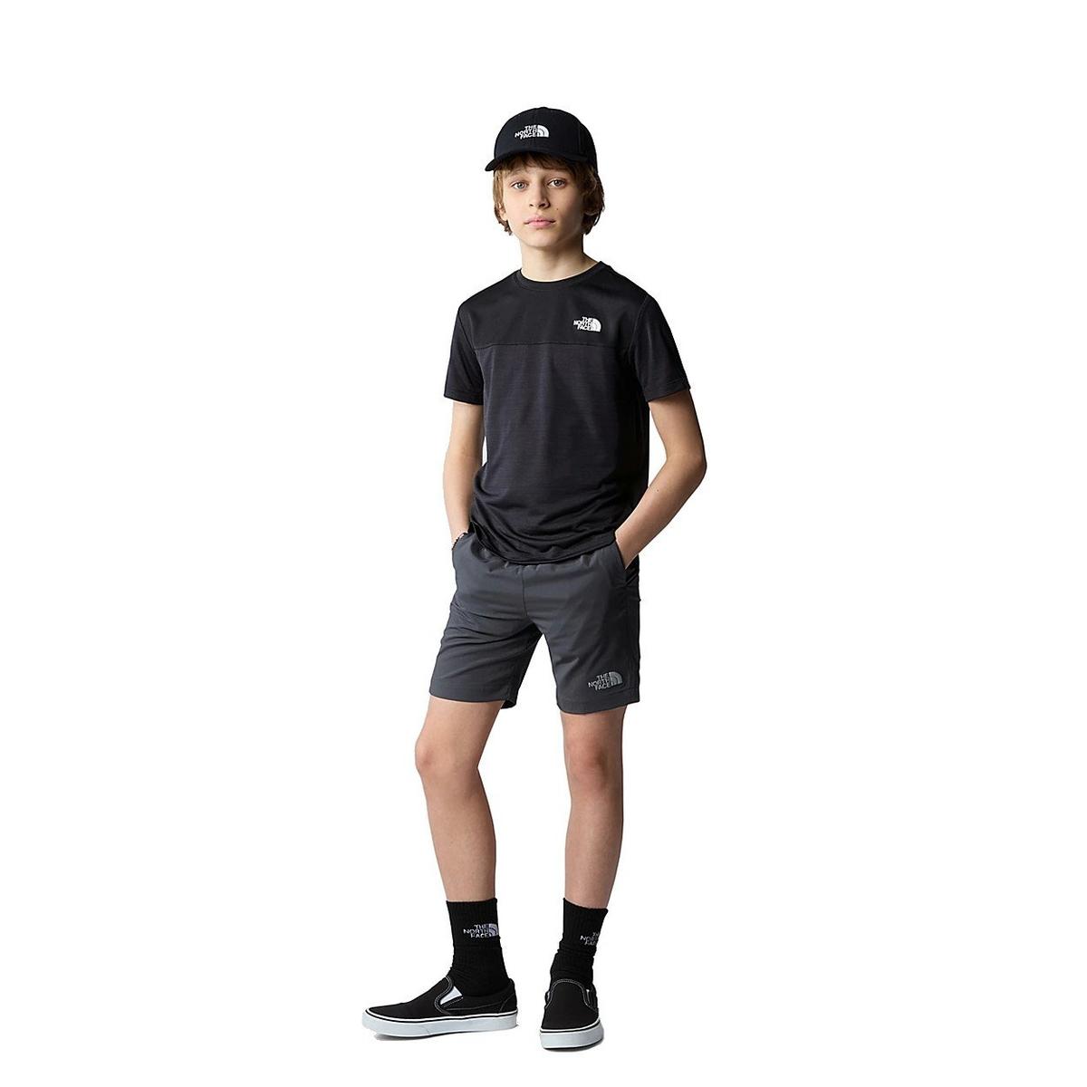 The North Face Kids' Never Stop Short-Sleeve T-Shirt - Black