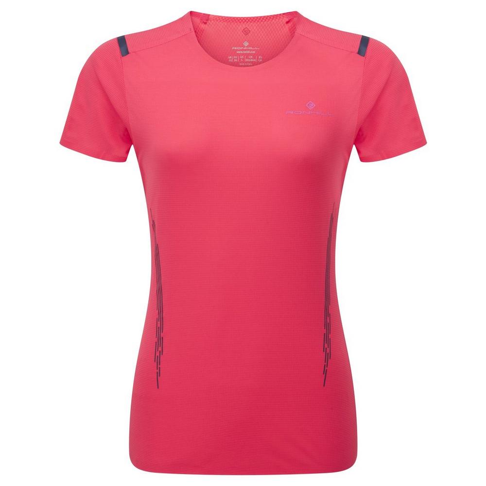 Ronhill Women's Tech Race Short-Sleeve T-Shirt - Pink