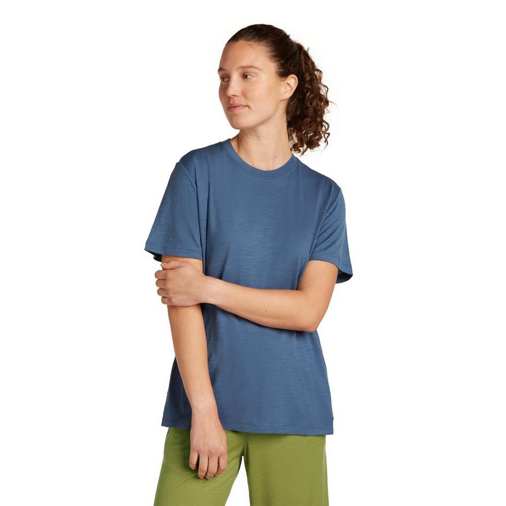 Icebreaker Women's Merino 150 Tech Lite Relaxed T-Shirt - Blue