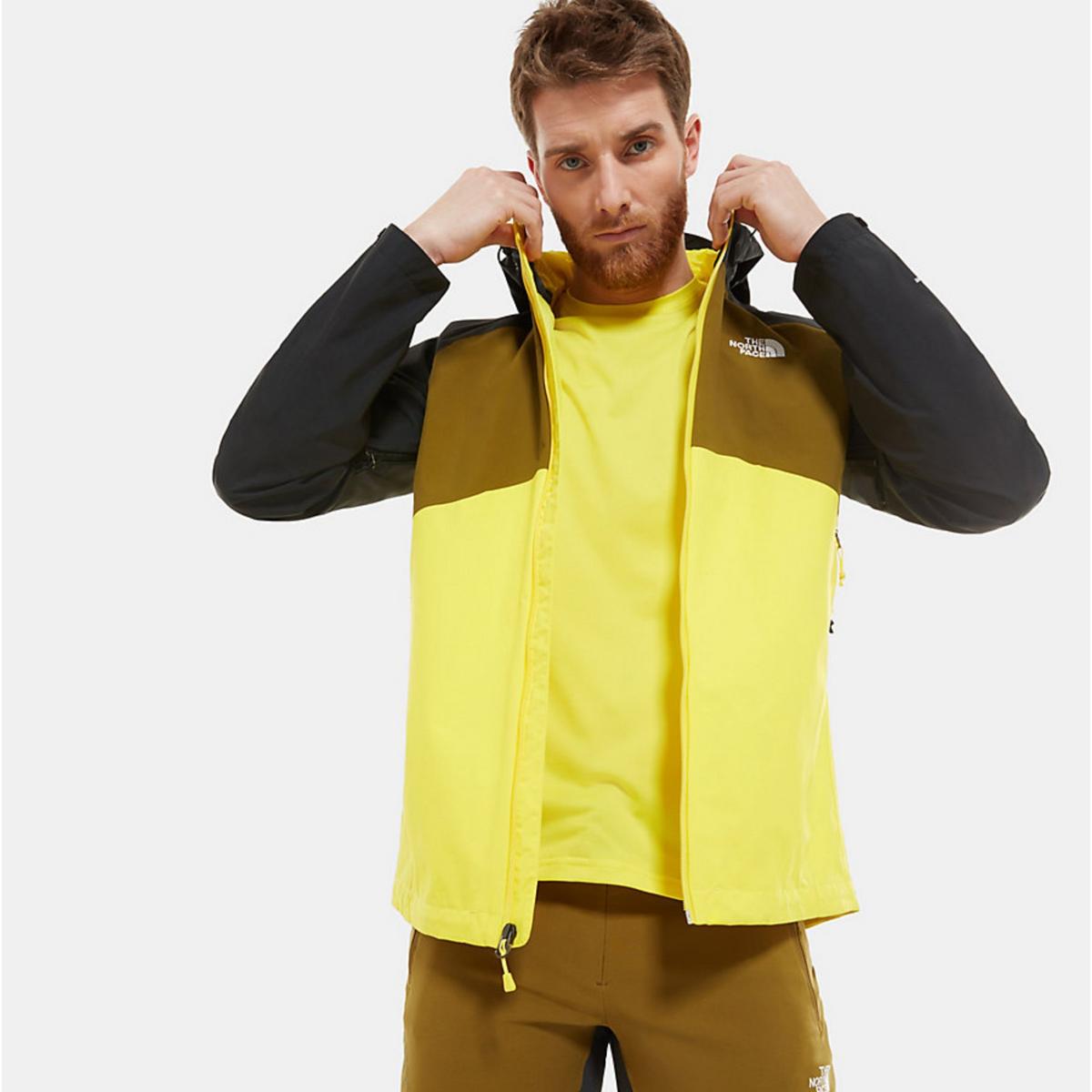 North face stratos jacket on sale yellow