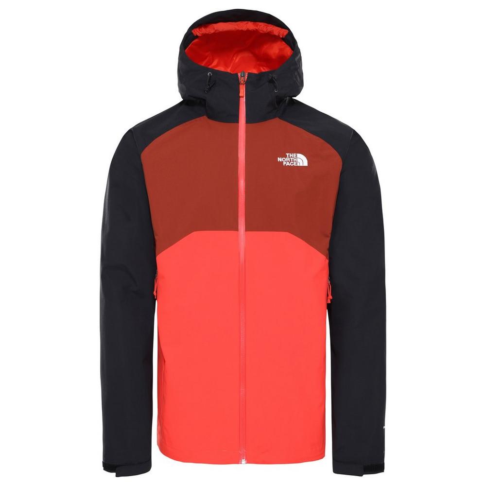 Men's The North Face Stratos Jacket Black/Red Waterproof Jackets | George UK