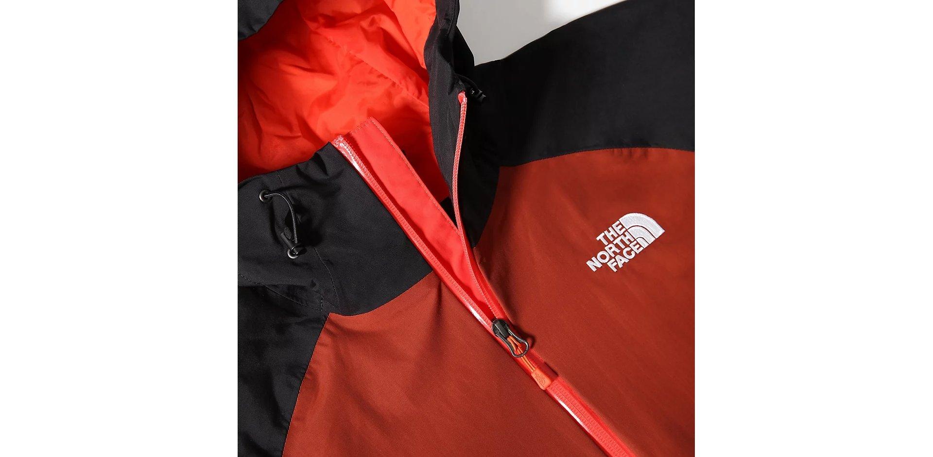 Mens black and on sale red north face jacket