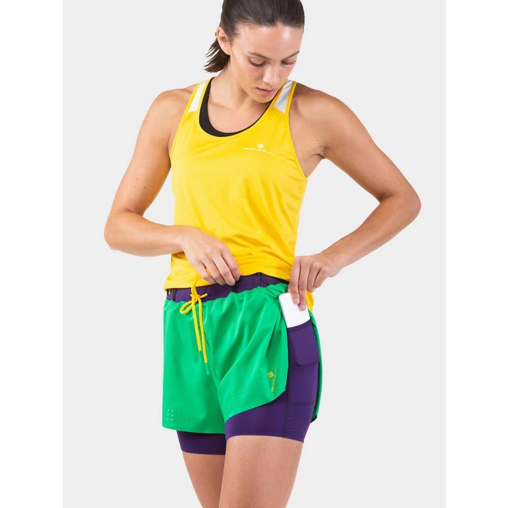 Ron Hill Women's Tech Distance Twin Short, Running Shorts