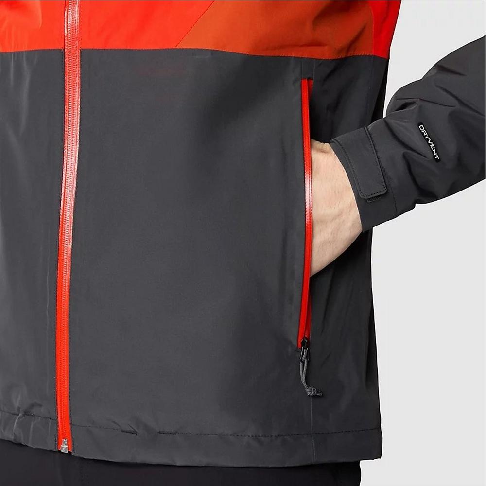 North face waterproof hot sale jacket red