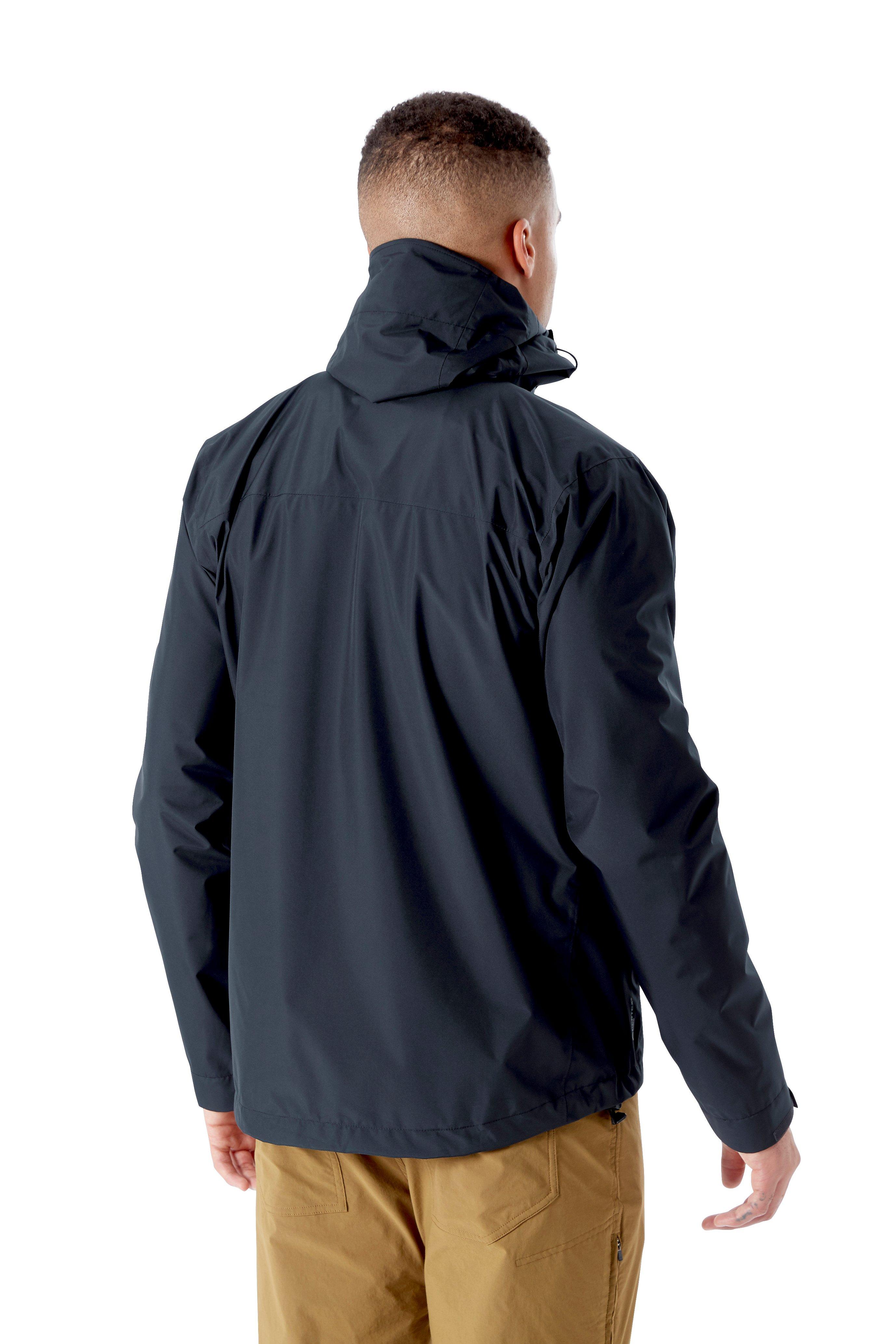 Men's Rab Downpour Eco Jacket - Black | Tiso UK