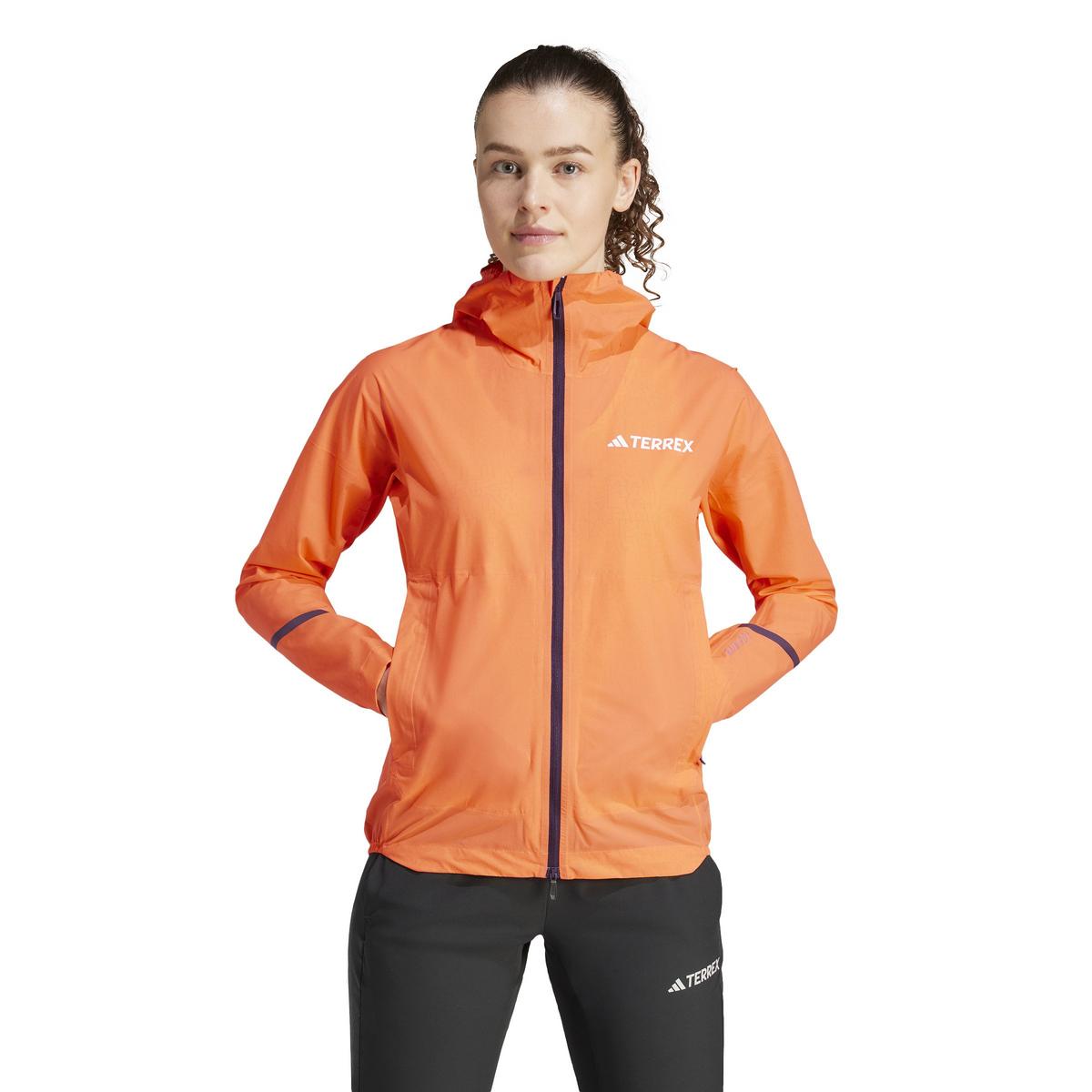 Adidas Terrex Women's Xperior Light Rain Jacket - Orange