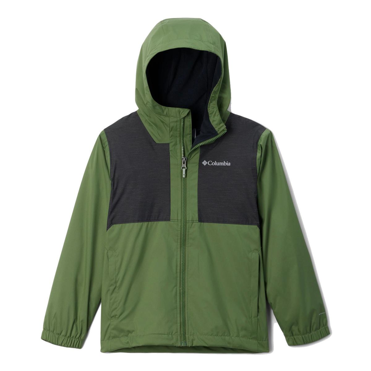 Columbia Kids' Rainy Trails Fleece-Lined Jacket - Green