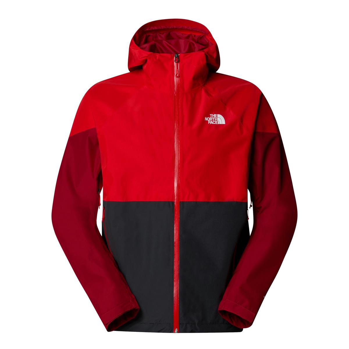 The North Face Men s Lightning Zip In Jacket Red Grey Tiso