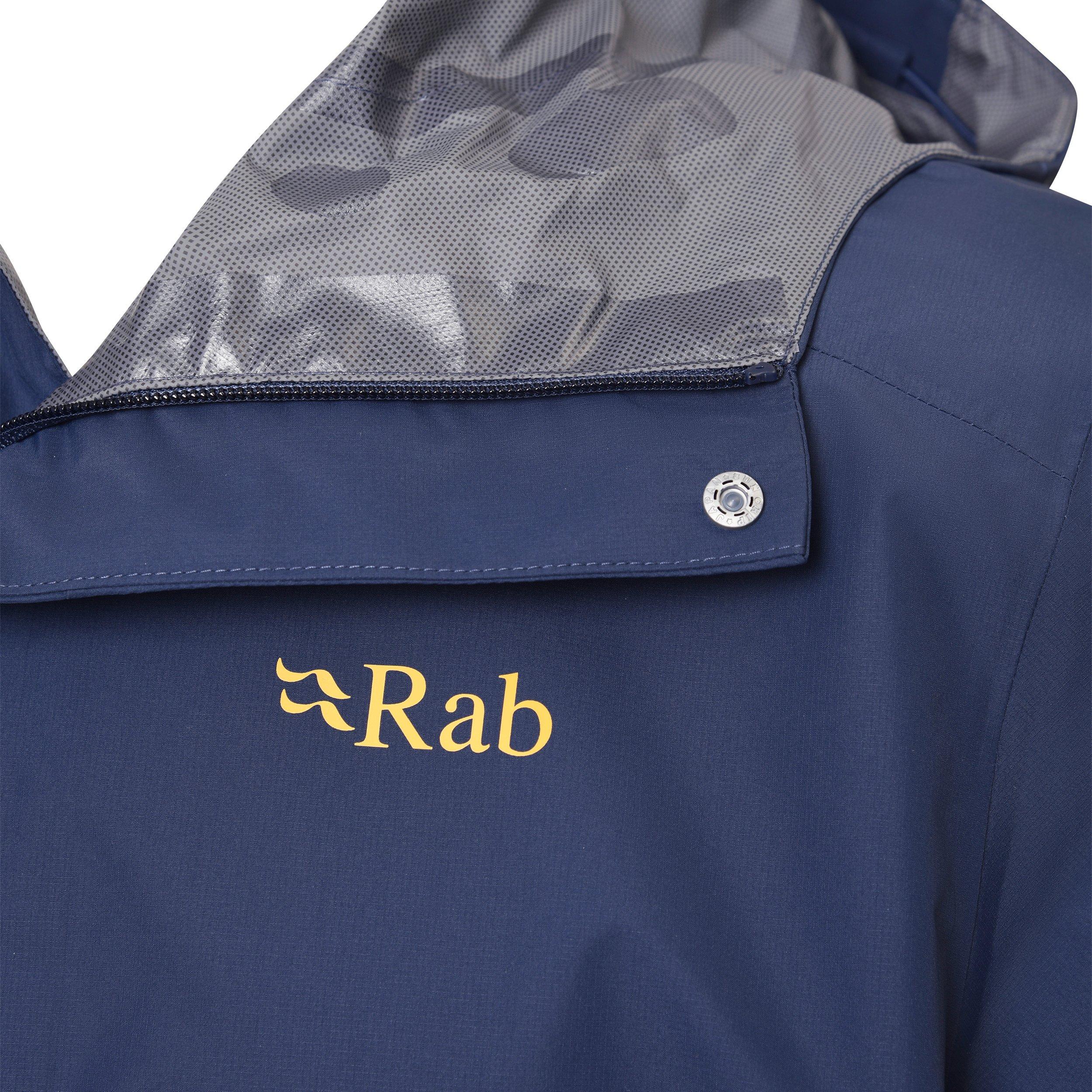 Rab Men's Downpour Waterproof Jacket - Navy / Yellow | Tiso