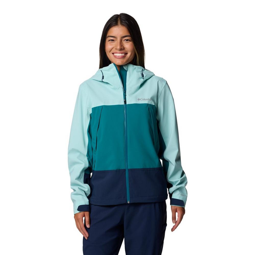 Columbia Women's Boulder Falls Waterproof Jacket - Blue