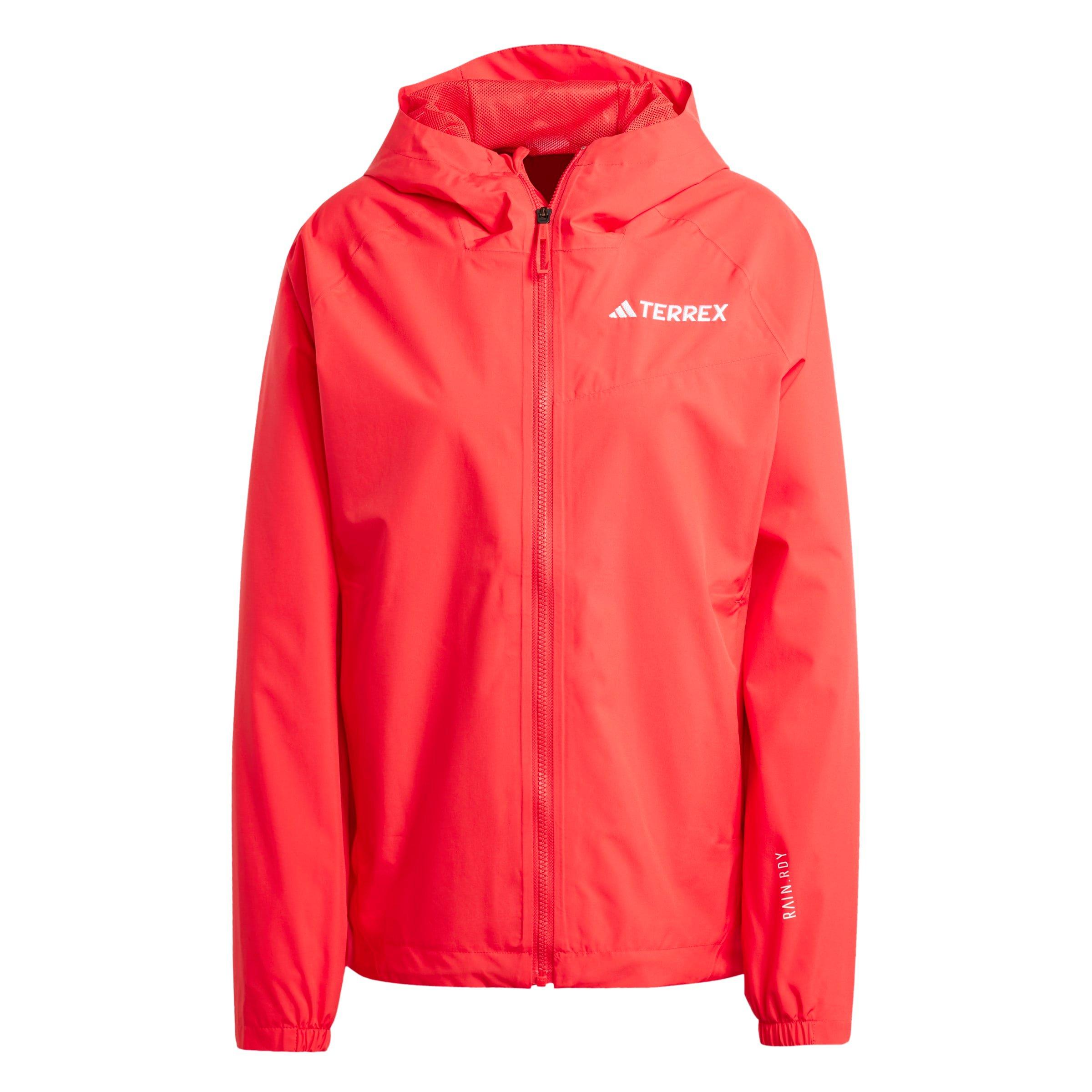Adidas Terrex Women's Red Multi Rain.rdy Jacket - Waterproof Large