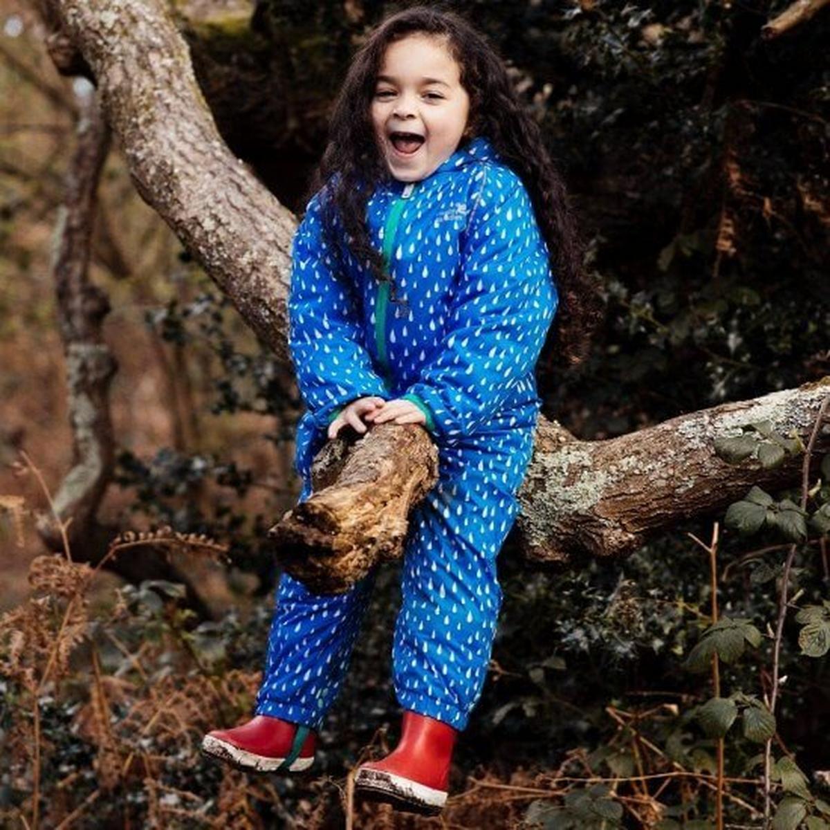 Muddy Puddles Kids' All-In-One Fleece Lined Puddlesuit - Blue