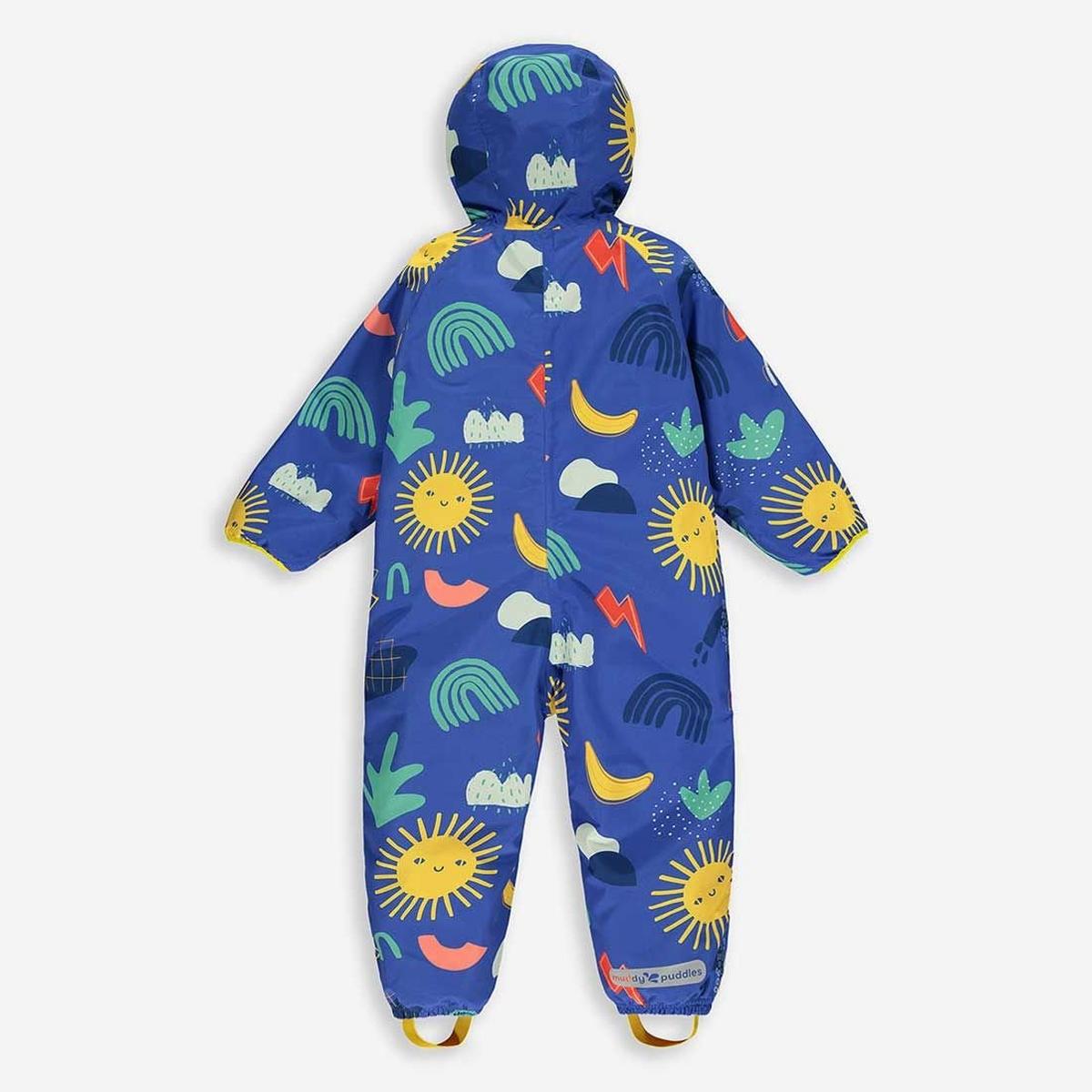 Muddy Puddles Kids EcoLight Puddle Suit - Blue Happy