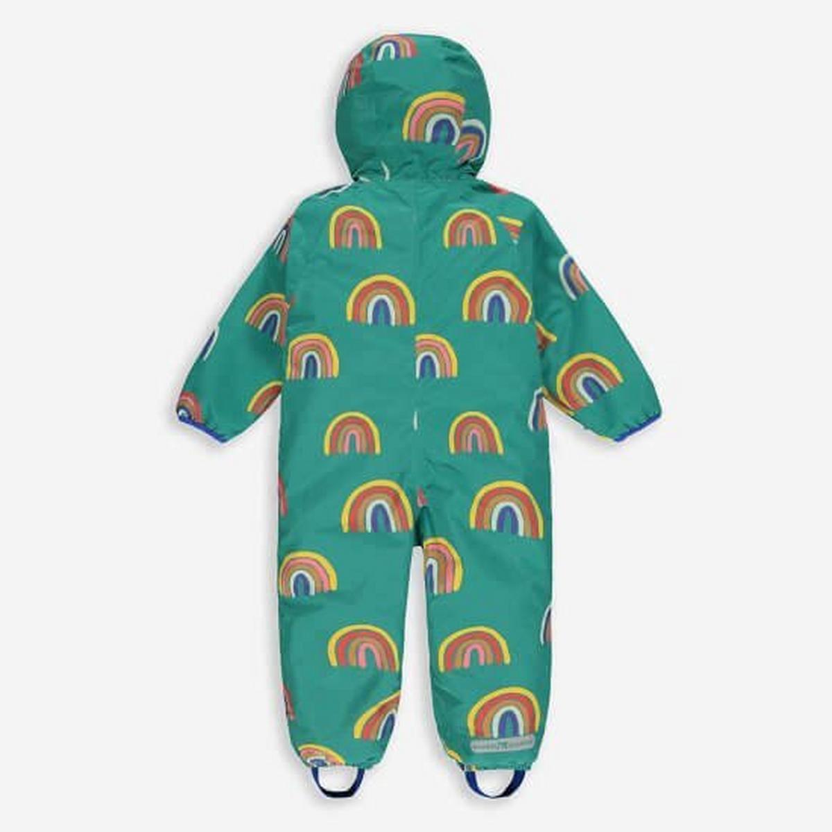 Muddy Puddles Kids EcoLight Puddle Suit - Green Rainbow