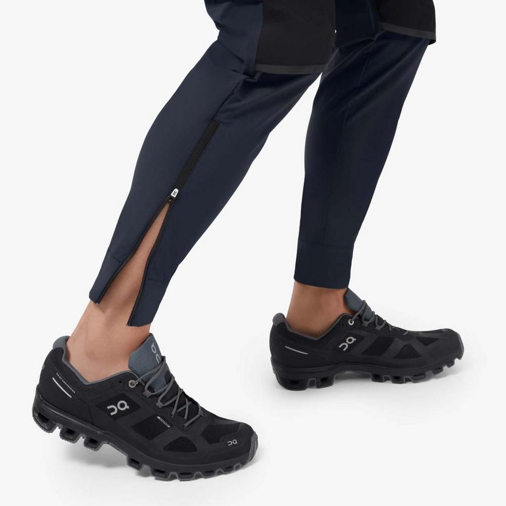 On - Men's Waterproof Pants - Black / Navy | Men's Running