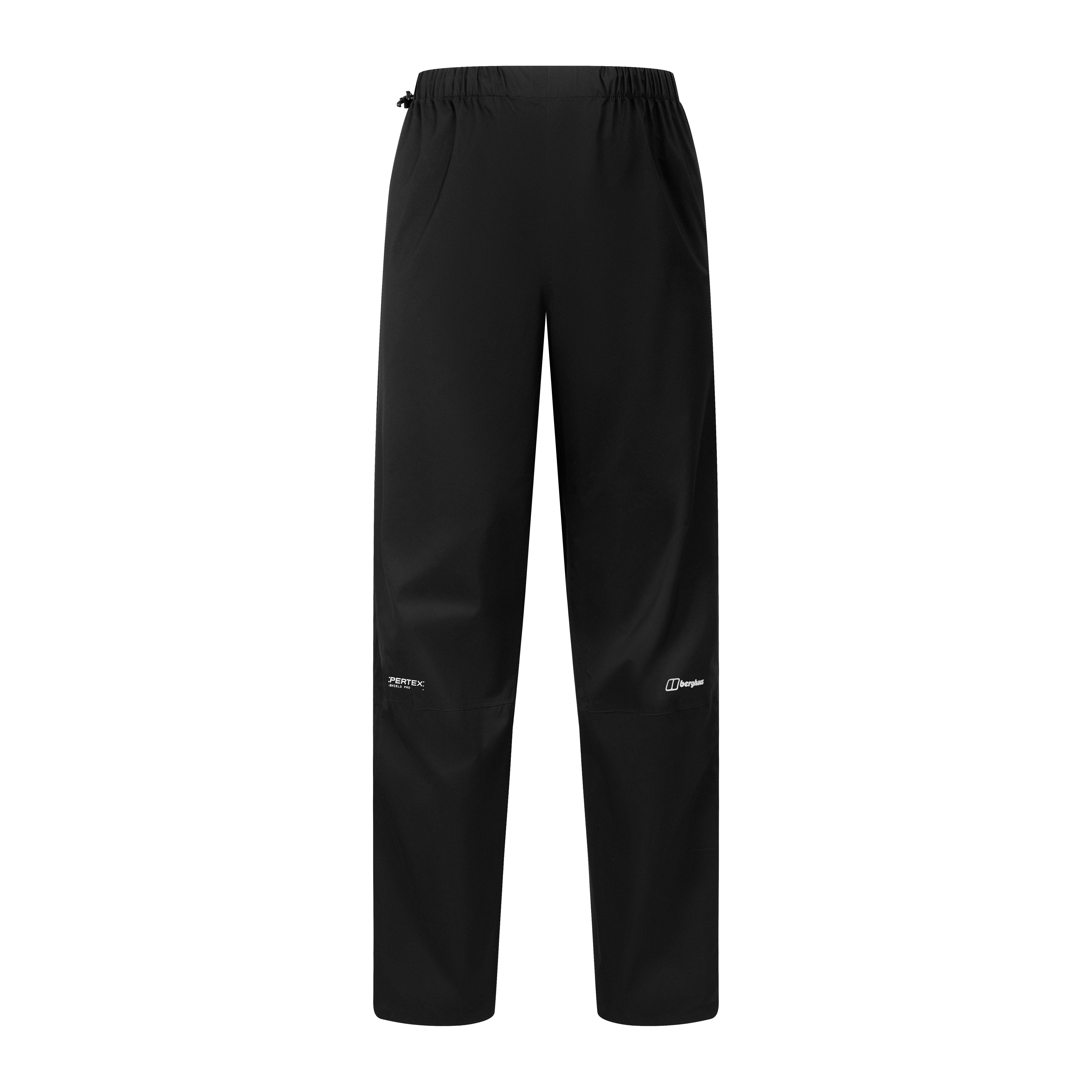 Berghaus Men's Black Pacsmart 2.5L Overtrousers - Regular - Waterproof Extra Large