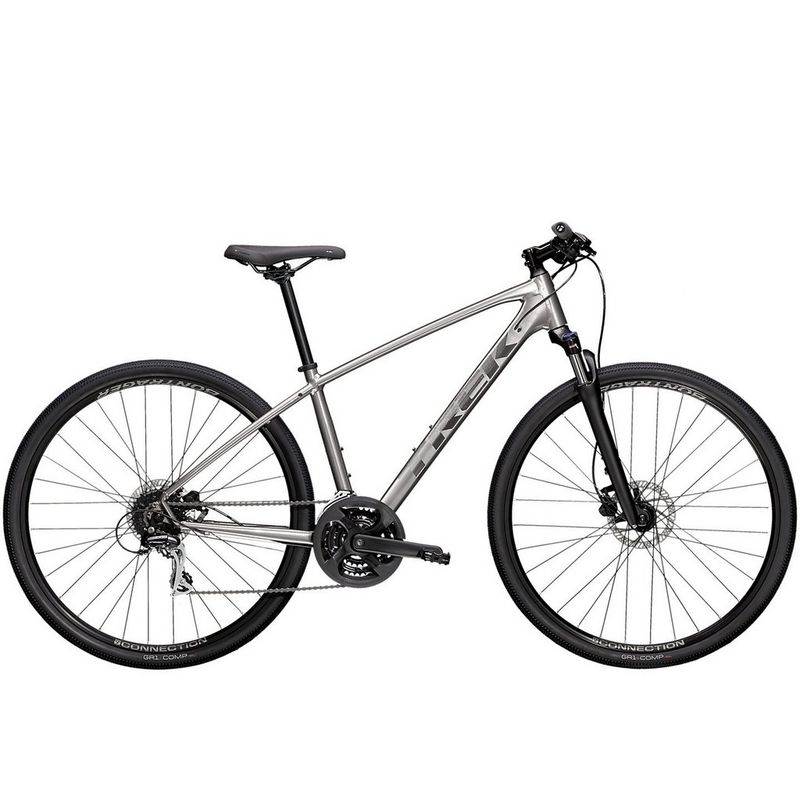 Trek Dual Sport 2 Hybrid Bike 2021 Silver Hybrid Bikes Tiso UK