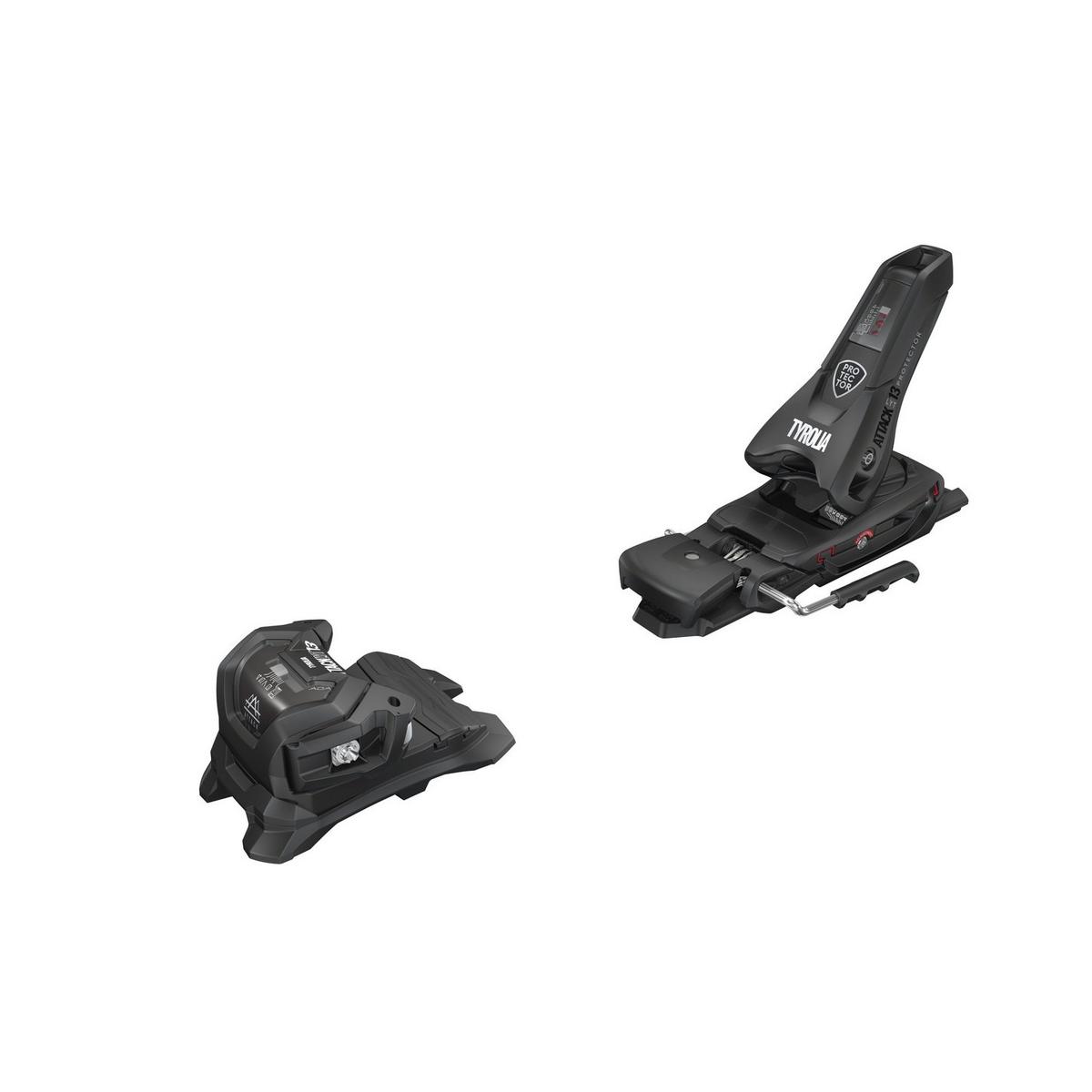 Head Protector Attack Lyt 13 Ski Bindings with 95mm Brakes - Black