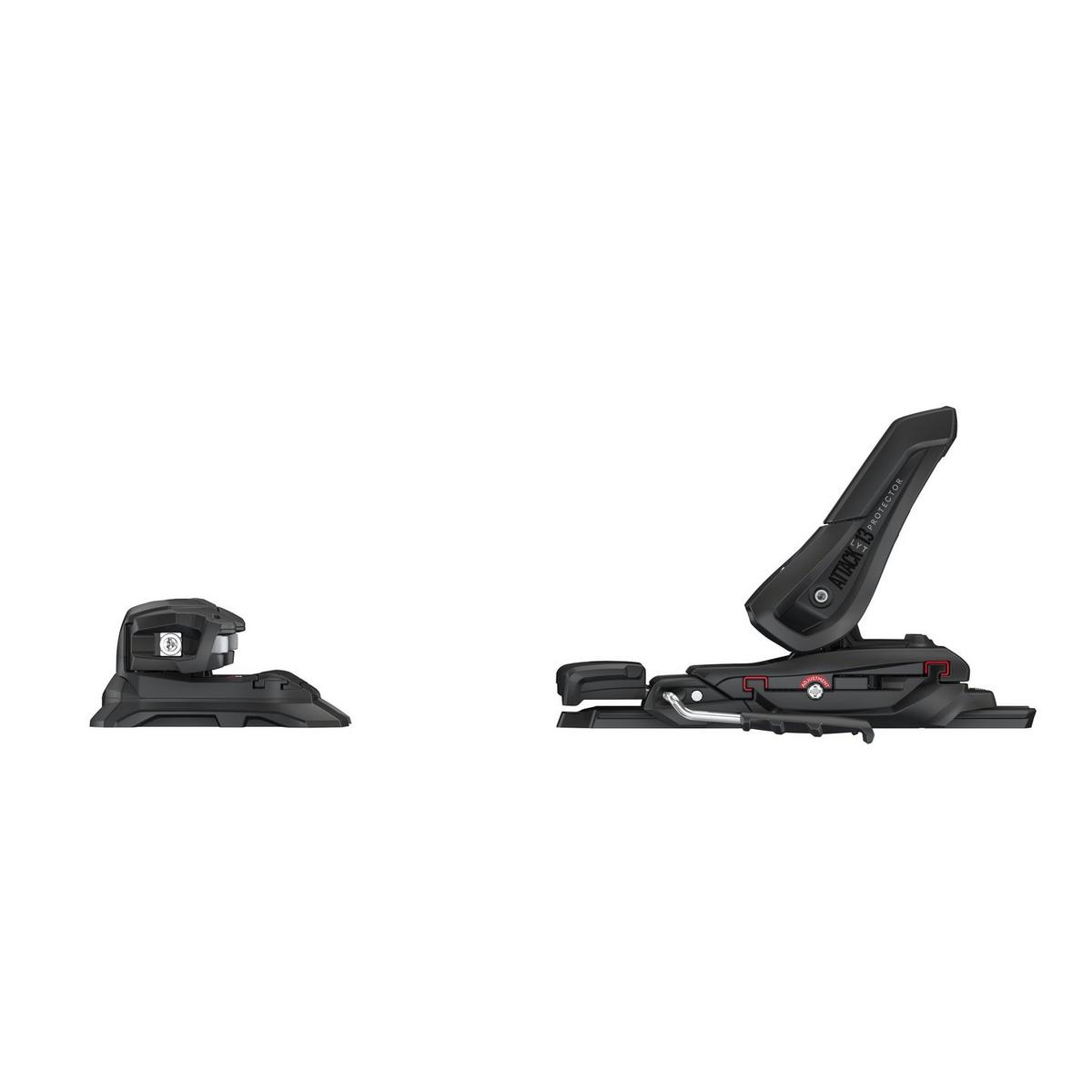 Head Protector Attack Lyt 13 Ski Bindings with 95mm Brakes - Black