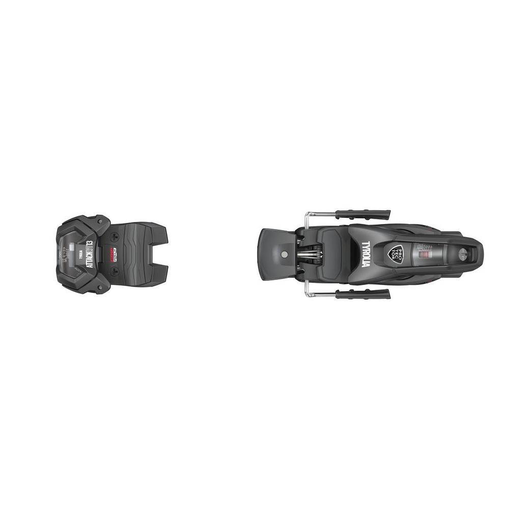 Head Protector Attack Lyt 13 Ski Bindings with 95mm Brakes - Black