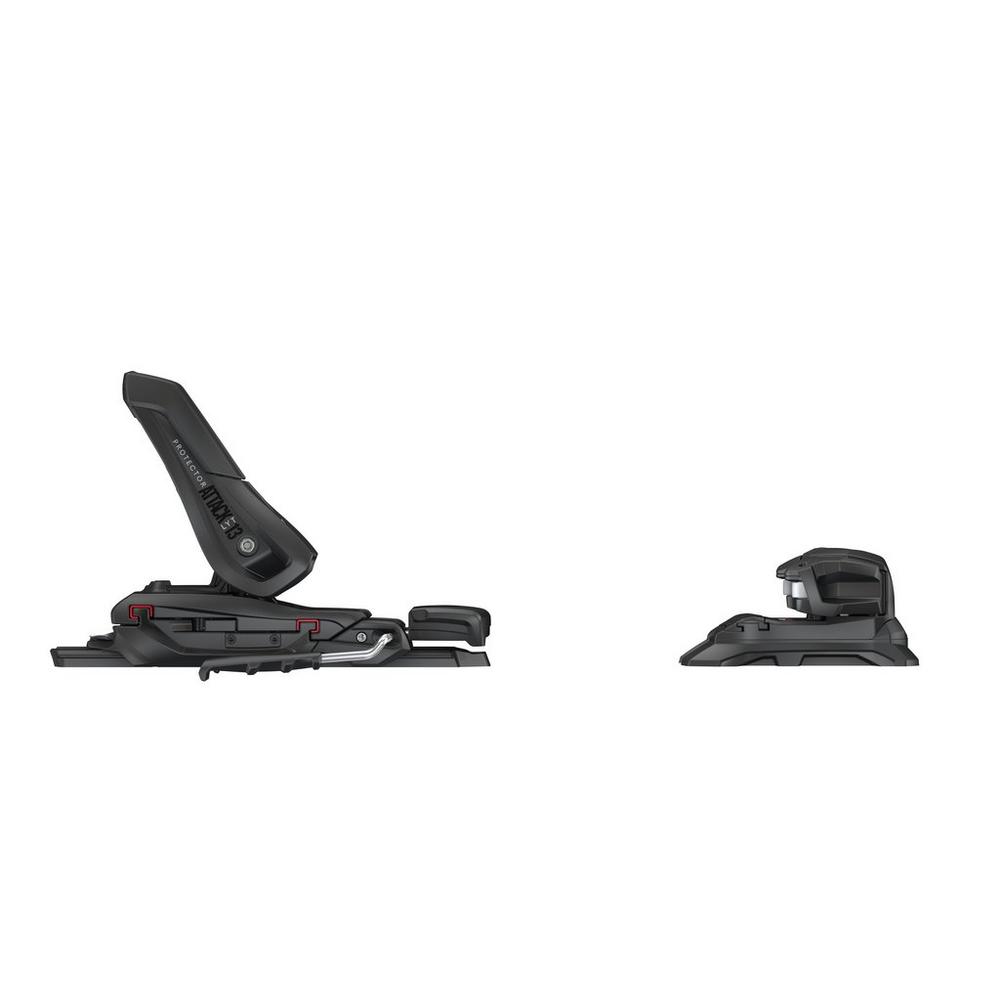 Head Protector Attack Lyt 13 Ski Bindings with 95mm Brakes - Black