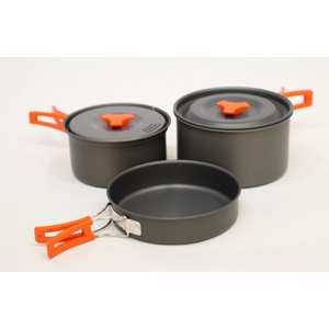 Hard Anodised 2 Person Cook Kit - Grey