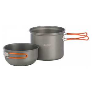 Hard Anodised 1 Person Cook Kit - Grey