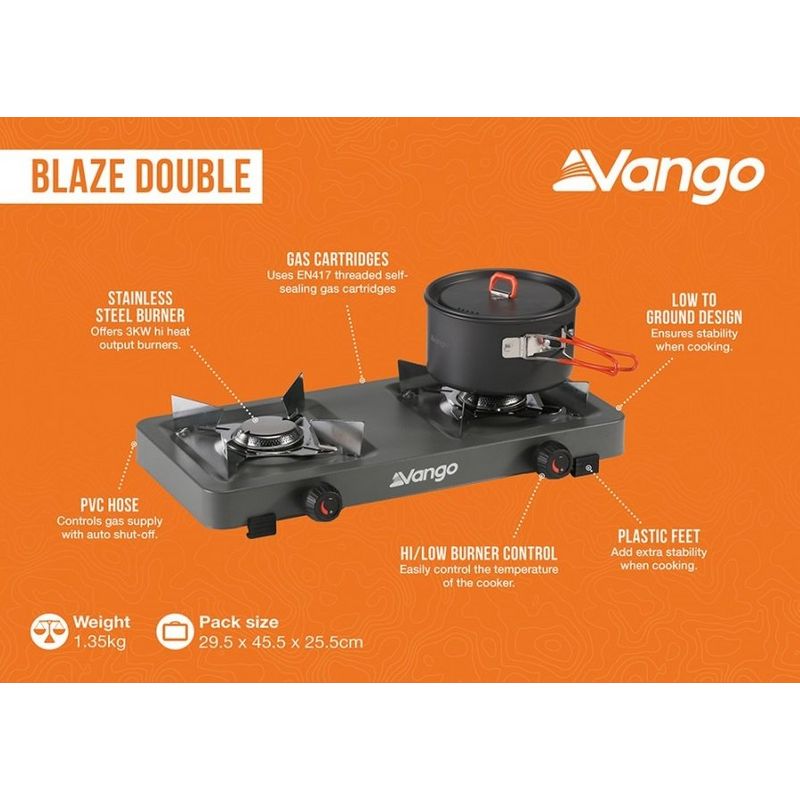 Blaze Double Cooking Stove Camping Equipment Tiso UK