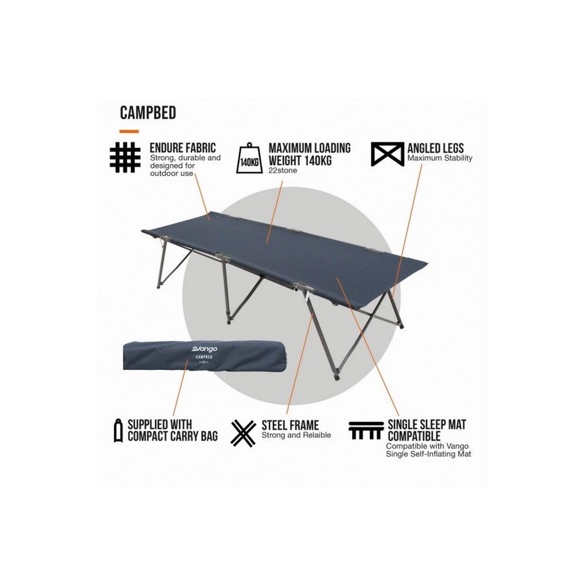 Vango Folding Campbed - Granite Grey