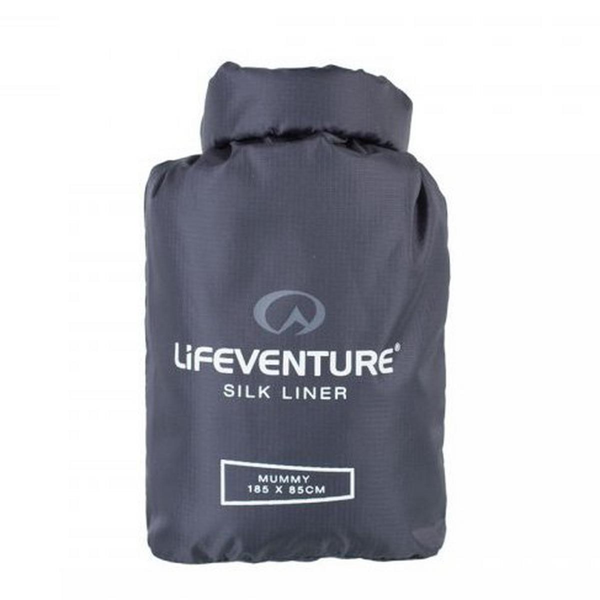 Lifeventure Silk Sleeping Bag Liner - Grey
