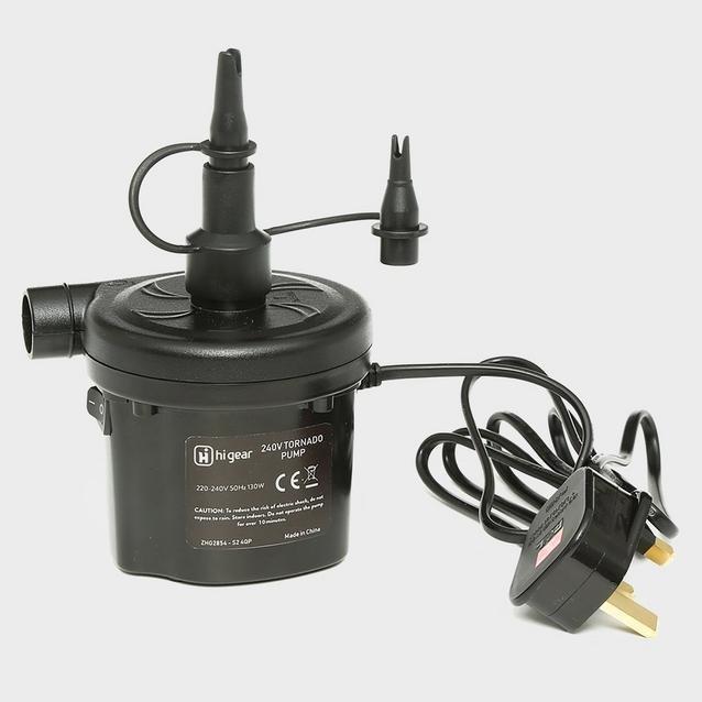 Hi Gear Black 240V Tornado Pump - Camping Accessories Small