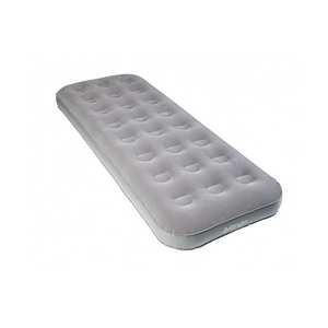 Single Flocked Airbed - Grey