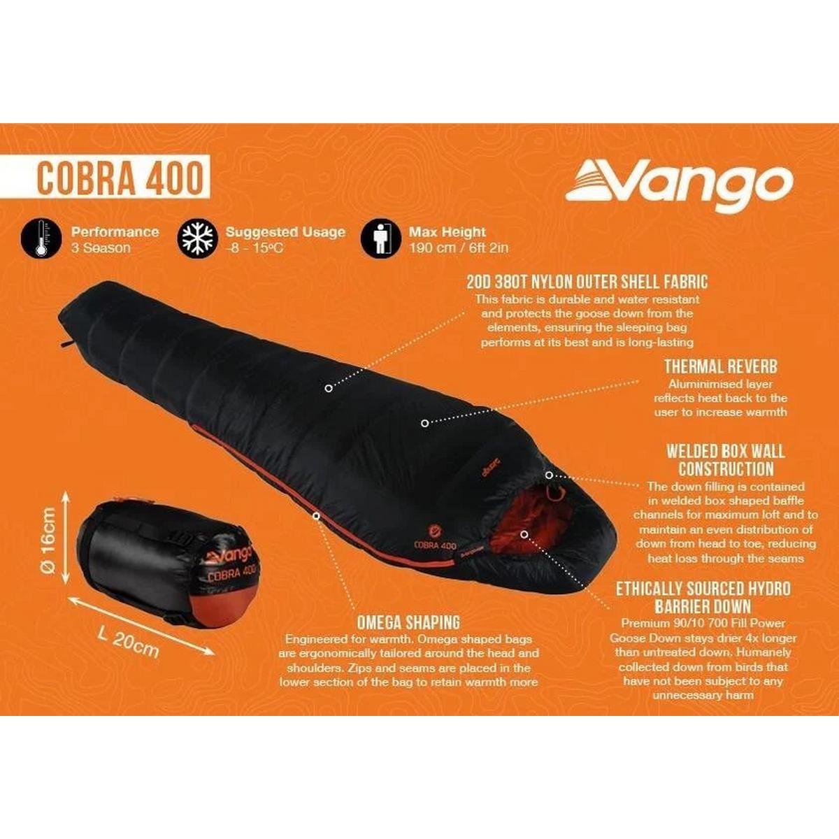 Vango Cobra Sleeping Bag - Black