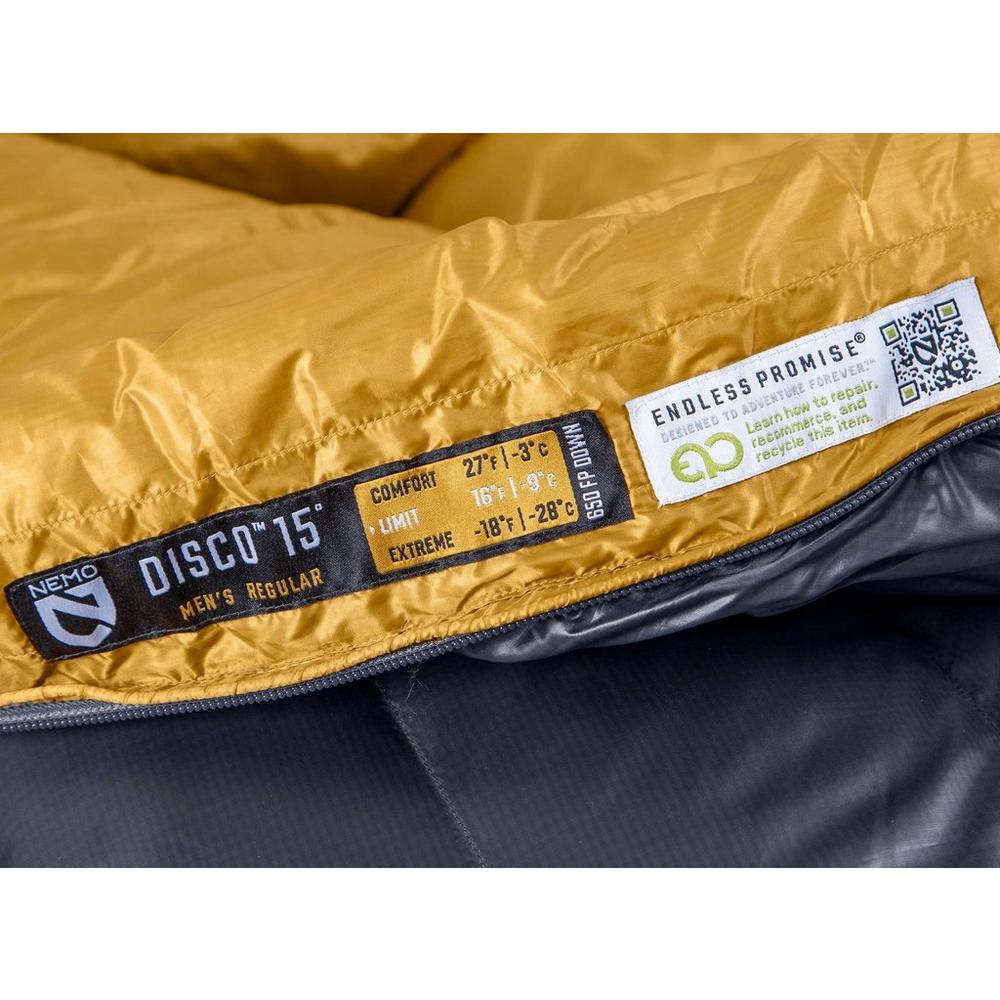 Nemo Disco 15 Reg 2025 Sleeping Bag - Yellow