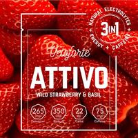  Attivo Energy & Caffeine Powder - Single - Wild Strawberry & Basil