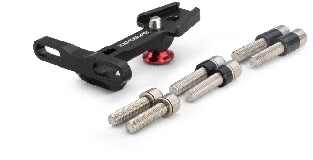 Exposure Lights Unisex Black Stem Fit Bracket - 23Mm To 40Mm - Gopro Compatible - Bikes - Cycling Small