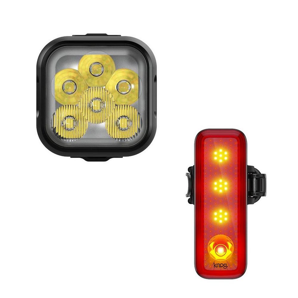 Knog Blinder 1300 + R-150 Rear Bike Light Set - Black