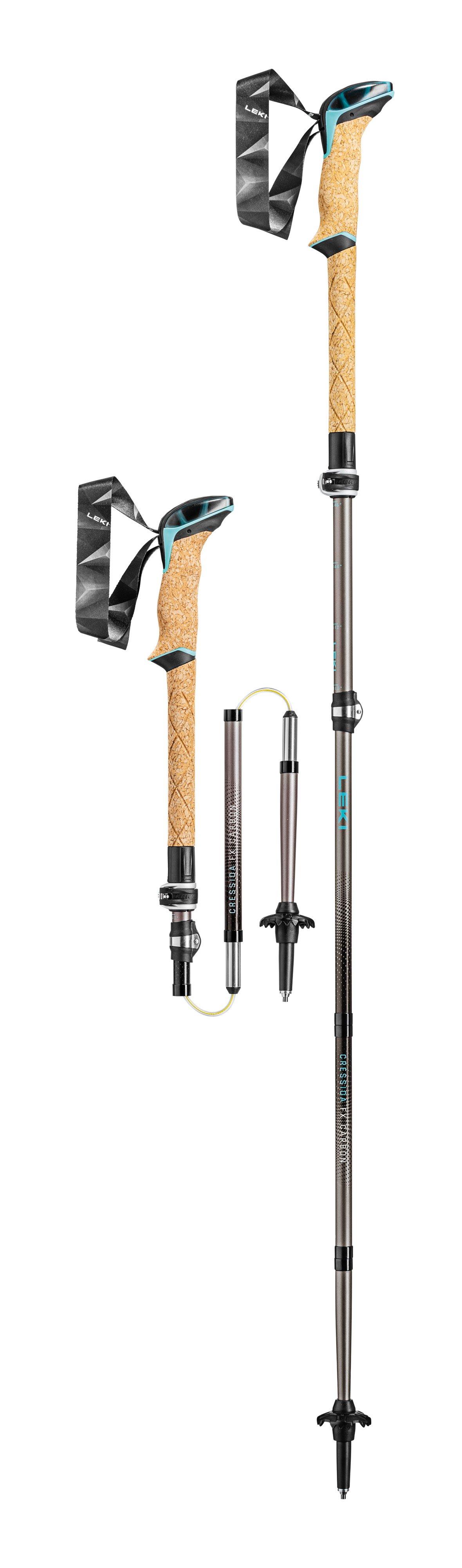 Leki Women's Black Cressida Fx Carbon 100-120Cm Walking Poles - Climbing Gear - One Small