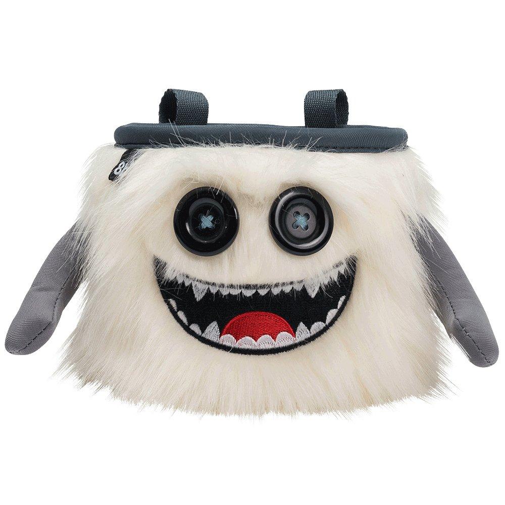 8Bplus Unisex White Manny Chalk Bag - Monster - Drawstring Closure - Brush Holder - Lining - Adjustable Waist - Bouldering - Climbing Fleece Small